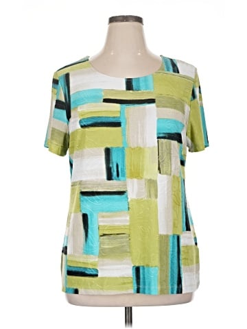 JM Collection Short Sleeve Blouse (view 1)