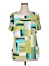 JM Collection Green Short Sleeve Blouse Size XL - photo 1