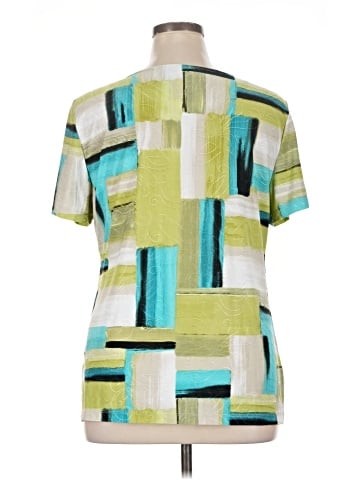 JM Collection Short Sleeve Blouse (view 2)