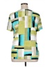 JM Collection Green Short Sleeve Blouse Size XL - photo 2
