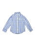 Carter's 100% Cotton Checkered-gingham Blue Long Sleeve Button-Down Shirt Size 2T - photo 1