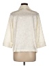 BFA Classics Metallic Ivory 3/4 Sleeve Button-Down Shirt Size M - photo 2