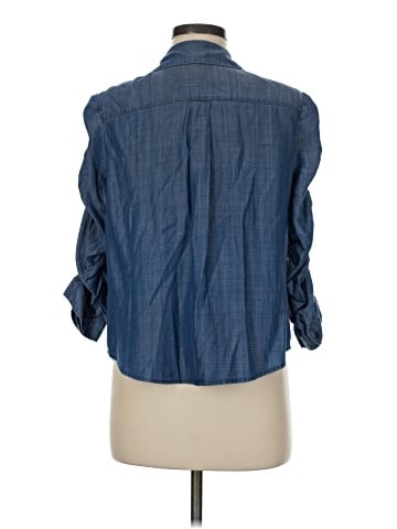 White House Black Market 3/4 Sleeve Button-Down Shirt (view 2)