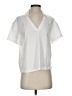 MNG 100% Cotton White Short Sleeve Blouse Size S - photo 1