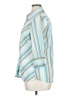 Bill Blass Stripes Teal 3/4 Sleeve Button-Down Shirt Size 1X - photo 5