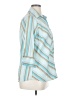 Bill Blass Stripes Teal 3/4 Sleeve Button-Down Shirt Size 1X - photo 4