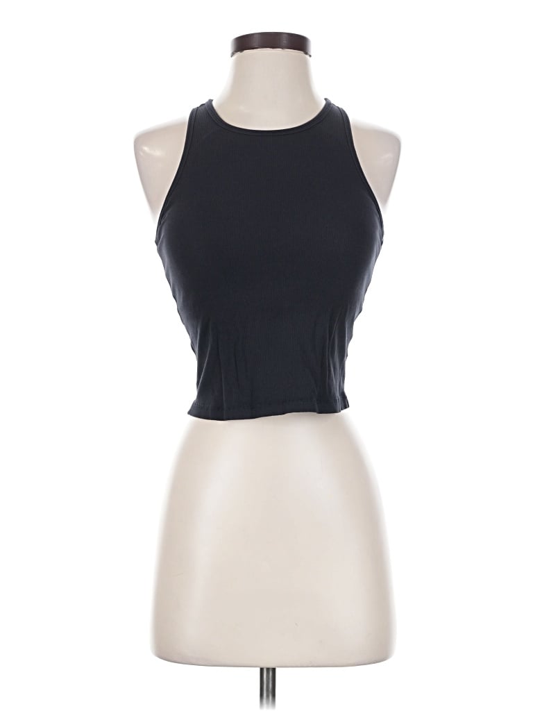 Pre-owned Vuori Tank Top Black Halter Neckline Tops