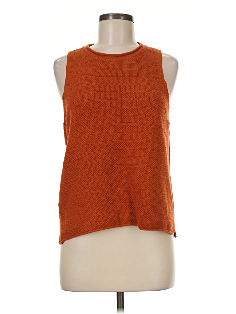 Pre-owned Madewell Sleeveless Top Orange Halter Neckline Tops
