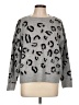 Anne Klein Animal Print Gray Pullover Sweater Size L - photo 1