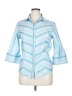 She's Cool Stripes Blue 3/4 Sleeve Blouse Size 1X - photo 1
