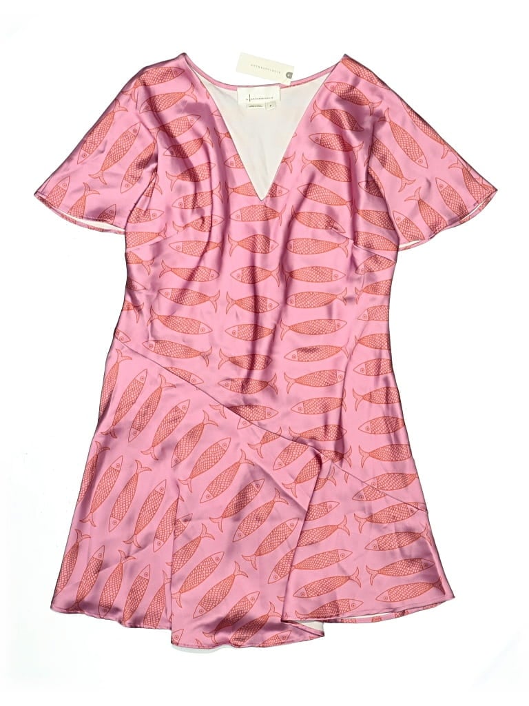 Pre-owned Anthropologie Swimsuit Cover Up In Pink