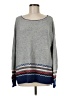 Caslon Color Block Gray Pullover Sweater Size M - photo 1