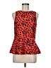 Kensie 100% Polyester Red Sleeveless Top Size M - photo 1