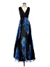 Eliza J 100% Polyester Floral Blue Cocktail Dress Size 2 - photo 1