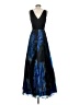 Eliza J 100% Polyester Floral Blue Cocktail Dress Size 2 - photo 2