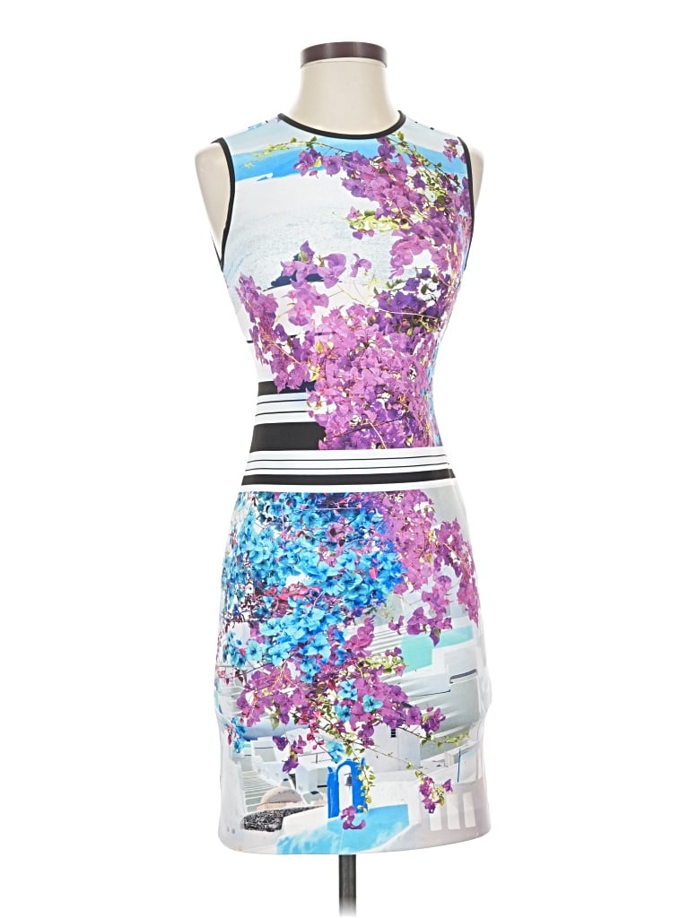 Pre-owned Clover Canyon Cocktail Dress In White