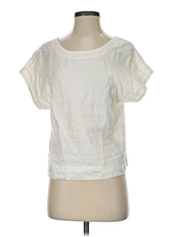 Madewell 100% Linen Square-Back Crewneck Top (view 1)