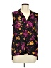 Bar III Floral Black Sleeveless Blouse Size M - photo 1