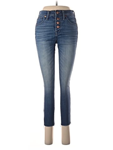 Madewell Petite 10" High-Rise Skinny Crop Jeans: Button-Front TENCEL&trade; Denim Edition (view 1)