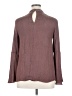 Jennifer Lopez 100% Polyester Burgundy Long Sleeve Blouse Size L - photo 2