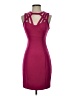 Guess 100% Polyester Solid Burgundy Cocktail Dress Size 2 - photo 1