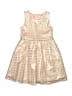 Tahari 100% Polyester Chevron-herringbone Gold Dress Size 6 - photo 1