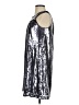 I.N. Studio 100% Polyester Metallic Silver Cocktail Dress Size 4 Petite - photo 5