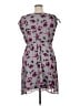 Torrid 100% Polyester Floral Gray Casual Dress Size 1X Plus (1) - photo 2