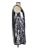 I.N. Studio 100% Polyester Metallic Silver Cocktail Dress Size 4 Petite - photo 4