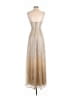 City Triangles 100% Polyester Metallic Gold Cocktail Dress Size 1 - photo 2
