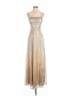 City Triangles 100% Polyester Metallic Gold Cocktail Dress Size 1 - photo 1