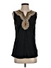 Willi Smith 100% Cotton Black Sleeveless Blouse Size 4 - photo 1