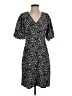 Halogen 100% Polyester Animal Print Black Casual Dress Size S - photo 1