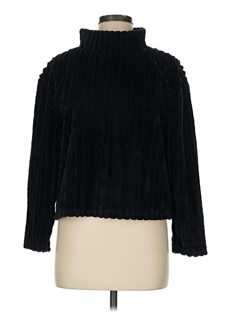 Pre-owned Planet Gold Turtleneck Sweater In Black