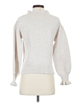 Madewell Ruffle-Neck Pullover Sweater in Cotton-Merino Yarn (view 2)