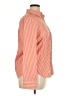 Chaps 100% Cotton Stripes Orange Long Sleeve Button-Down Shirt Size XL - photo 4