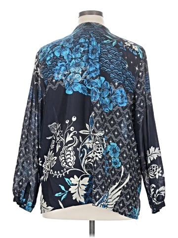 Johnny Was Long Sleeve Silk Top (view 2)