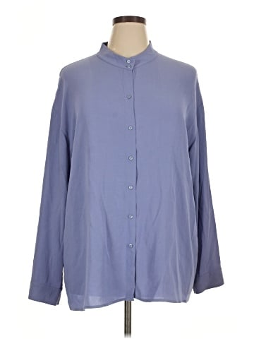 Eileen Fisher Long Sleeve Silk Top (view 1)
