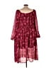 BLOOMCHIC 100% Polyester Paisley Burgundy Casual Dress Size 30 - photo 2