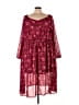 BLOOMCHIC 100% Polyester Paisley Burgundy Casual Dress Size 30 - photo 1
