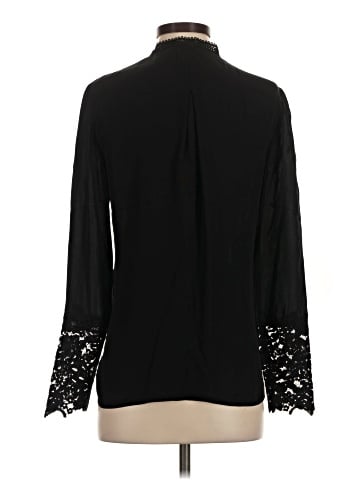 Elie Tahari Long Sleeve Silk Top (view 2)
