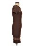 Bozzolo Solid Brown Casual Dress Size S - photo 4