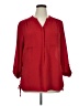 Roz & Ali Red 3/4 Sleeve Blouse Size XL - photo 1