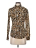 Tory Burch 100% Cotton Animal Print Brown Long Sleeve Blouse Size 4 - photo 1