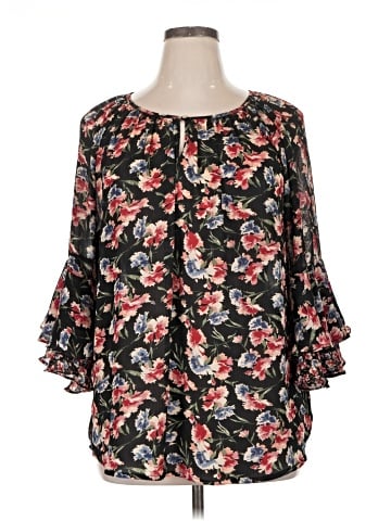 Chaps 3/4 Sleeve Blouse (view 1)