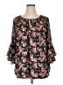 Chaps Black 3/4 Sleeve Blouse Size XL - photo 1
