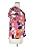 DR2 100% Rayon Floral Pink Short Sleeve Blouse Size XL - photo 4