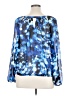 Jennifer Lopez 100% Polyester Blue Long Sleeve Blouse Size XL - photo 2