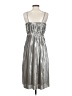 Banana Republic 100% Polyester Metallic Silver Cocktail Dress Size 2 Petite - photo 2