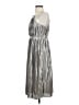 Banana Republic 100% Polyester Metallic Silver Cocktail Dress Size 2 Petite - photo 5